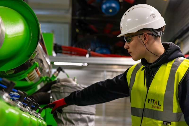 Personal protective equipment including hard hats, gloves, and safety gear